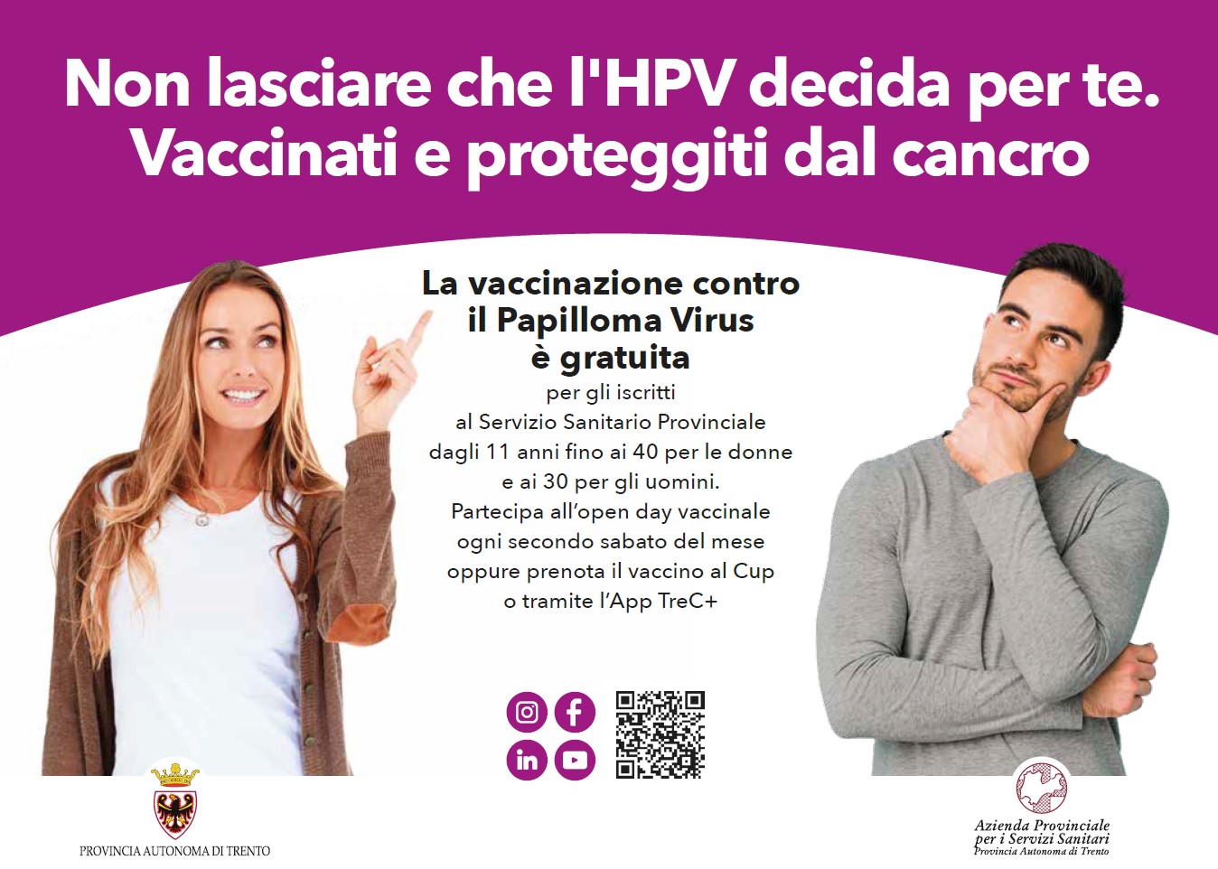 Papilloma virus: sabato 10 gennaio l'open day vaccinale