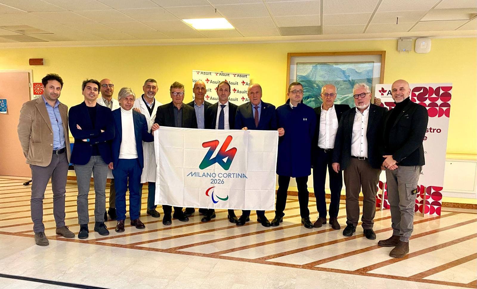 All’ospedale Villa Rosa di Pergine la bandiera paralimpica 