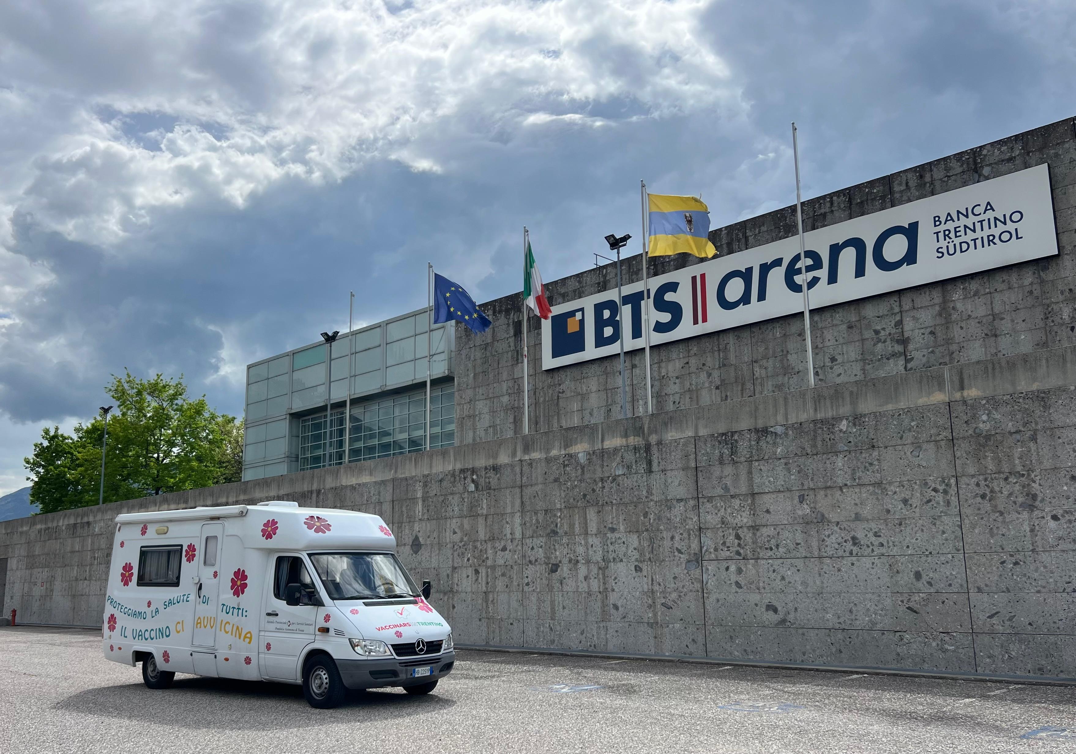 Sabato 18 aprile il camper vaccinazioni alla BTS Arena
